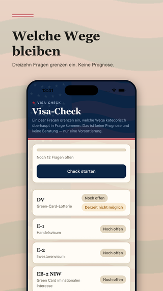 Der Visa-Vorfilter grenzt ein, was ausscheidet